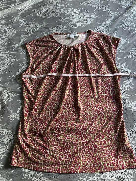 Liz Claiborne Tops - Liz Claiborne Pink and Green Floral Short-Sleeve Tunic Dress